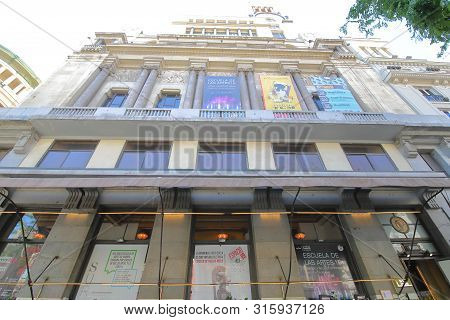 Madrid Spain - May 28, 2019: Circulo De Ballas Artes Museum Madrid Spain