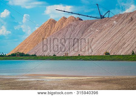 Terrikon - Dump, Artificial Embankment From Waste Rocks. Mining, Waste Heaps Of Mines And Mining Pla