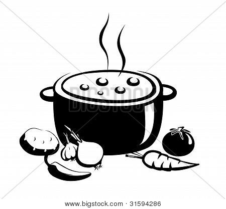 Kuuma keitto kuva-, elintarvike- ja Ingridients