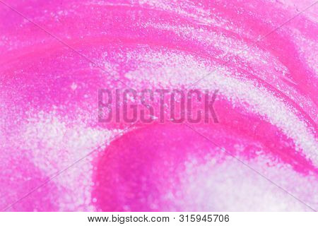 Vaporwave Style Texture Background: Neon Pink Funky Paint Texture.