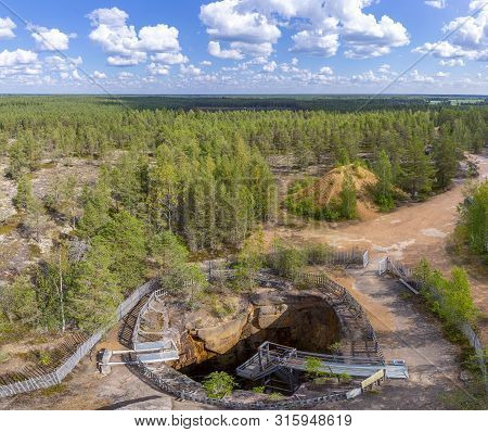 An Eroded Cavity The Devils Nest In The Village Ylivalli In Southern Ostrobothnia, Finland