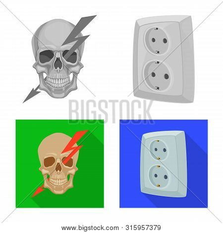 Vector Design Of Electricity And Electric Icon. Set Of Electricity And Energy Stock Symbol For Web.