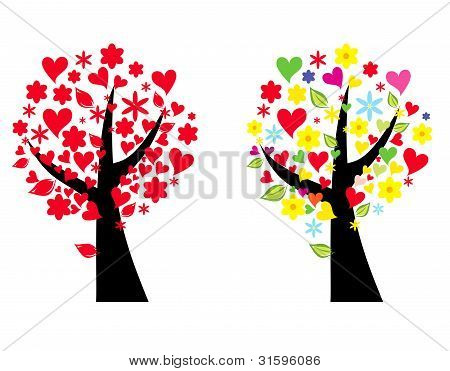 Puu tyylitelty vektori esimerkki