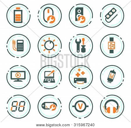 Electronic Repair Vector Icons For User Interface Design
