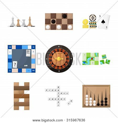 Vector Illustration Of Gambling And Concept Symbol. Collection Of Gambling And Jackpot Stock Vector 