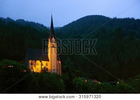  Summer landscape of Heiligenblut village in Austria, Europe