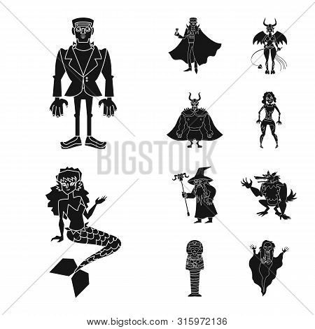 Isolated Object Of Creature And Devilry Icon. Collection Of Creature And Halloween Stock Symbol For 