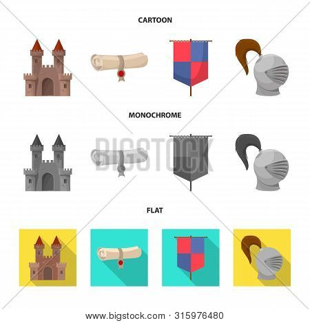 Vector Design Of Old And Culture Icon. Set Of Old And Renaissance Stock Vector Illustration.
