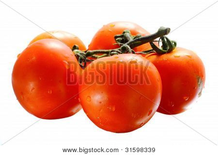Cinco tomates jugosos