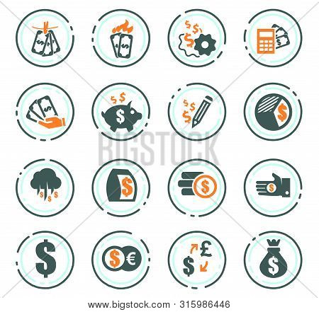 Money Color Vector Icons For User Interface Design