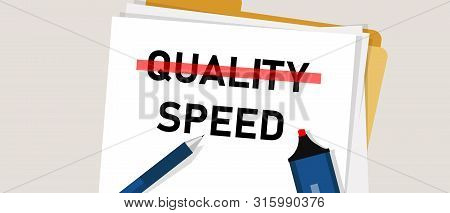 Speed And Quality Select Between Cost Efficiency In Project Management Plan