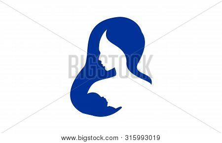 Mom And Baby Care Logo Design Vector Icon