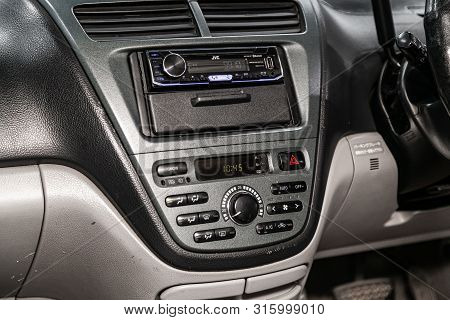 Novosibirsk, Russia - July 17, 2019:  Toyota Opa , Close-up Of The Dashboard, Adjustment Of The Blow