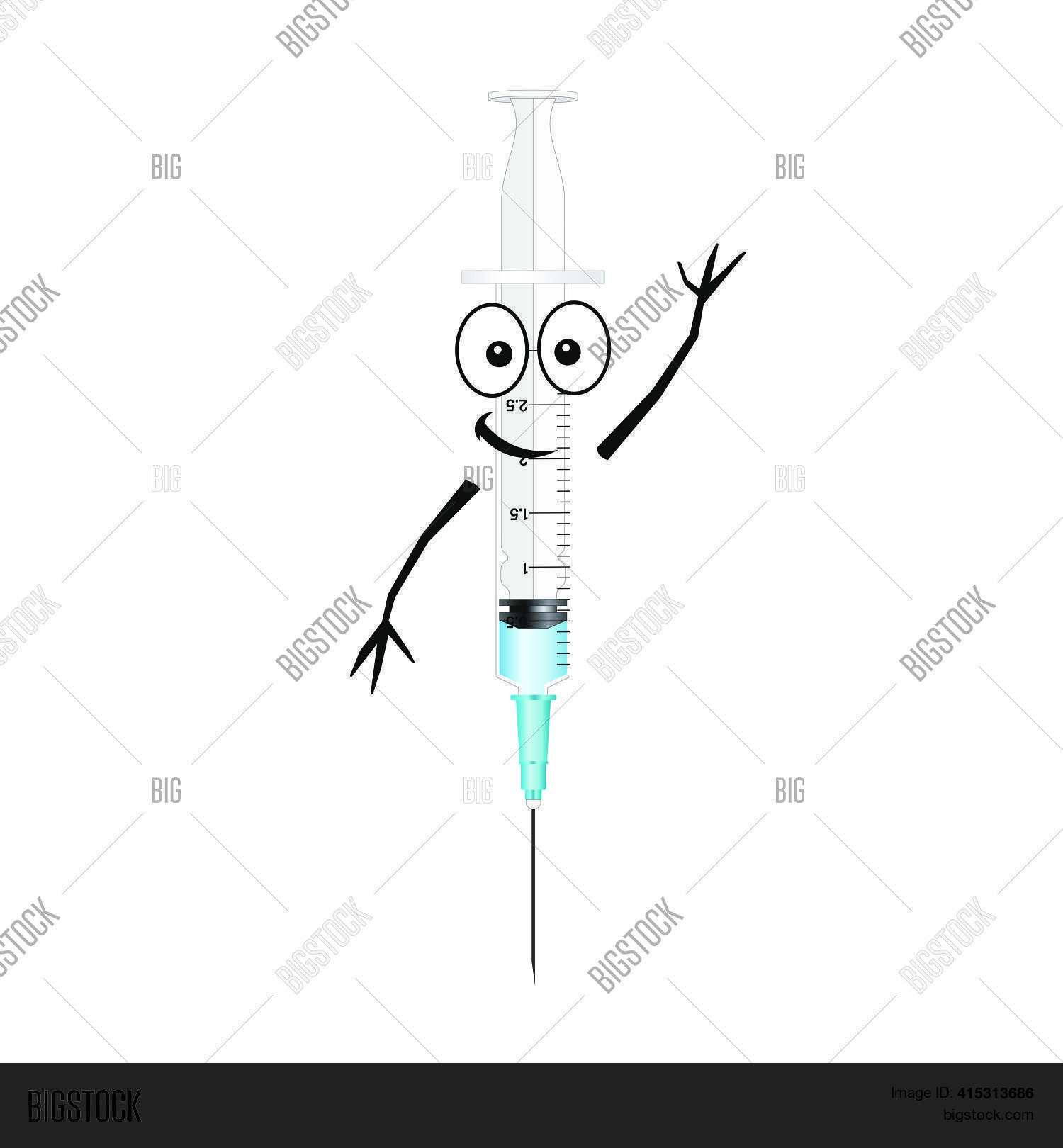 Medical Syringe Face Vector & Photo (Free Trial) Bigstock