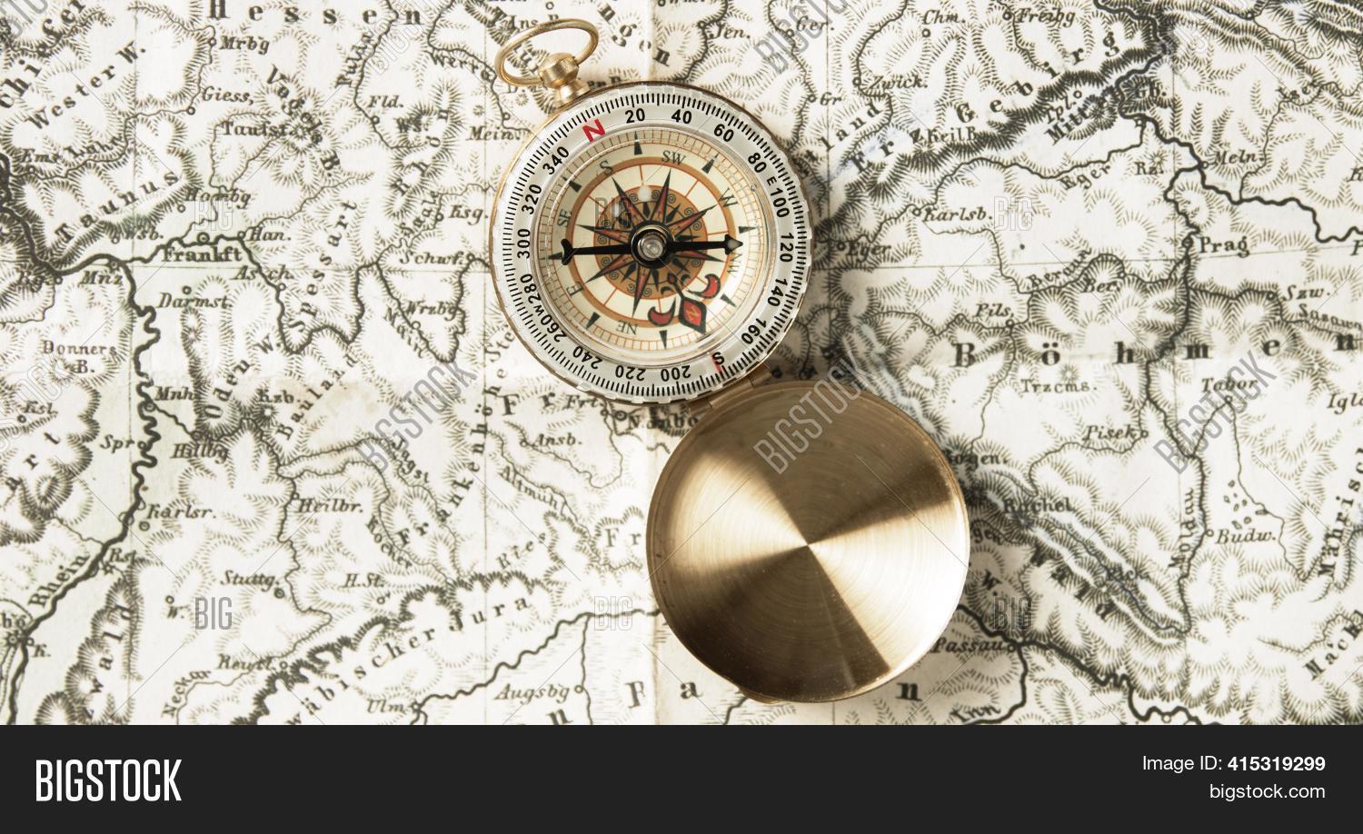 Top View Compass Top Image & Photo (Free Trial) | Bigstock