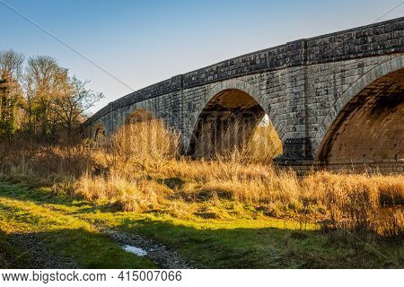 Track Beside The Arched Ken Bridge At New Galloway, Scotland