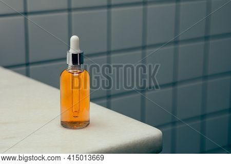 Natural Serum. Concept Of Cosmetic Injection Is Hyaluronic Acid, Botulin, Serum.