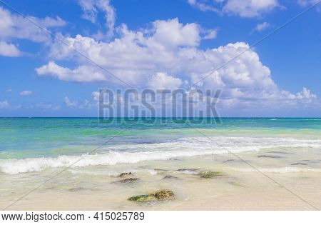 Tropical Mexican Beach 88 Punta Esmeralda Playa Del Carmen Mexico.
