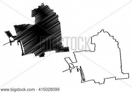 Berkeley City, California (united States Cities, United States Of America, Usa City) Map Vector Illu