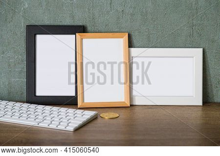 Nft Non - Fungible Tokens Inscription In The Art Frame. A Non-fungible Token (nft) Is A Special Type
