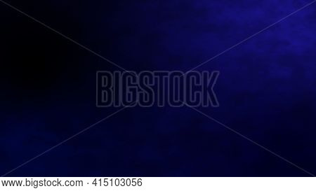Abstract White Smoke In Slow Motion Dark Blue Background. Blue Flare Light Beam With Smoke And Dust 