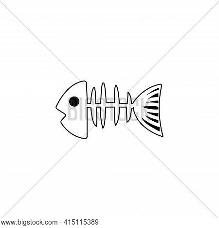 Logo Design Spiny Fish Icon Vector Template
