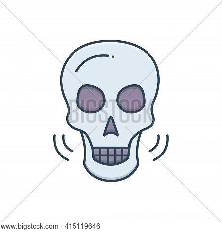 Color Illustration Icon For Osteology Auricular Skeleton Nasalis