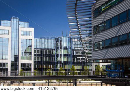 Munich, Germany - Apr 25, 2020: Central Bus Terminal In The Bavarian Capital Of Munich In Germany, E