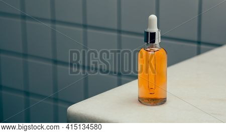 Natural Serum. Concept Of Cosmetic Injection Is Hyaluronic Acid, Botulin, Serum.