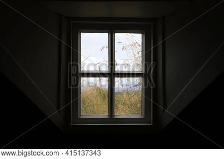 Akureyri / Iceland - August 26, 2017: A Window In Laufas Folk Museum, Iceland, Europe