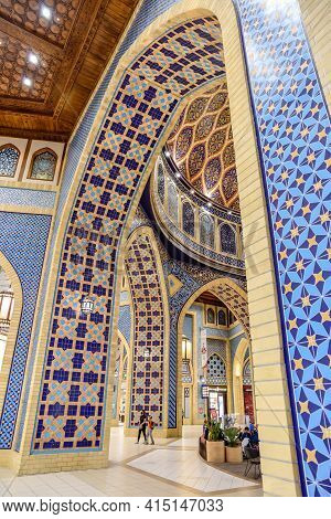 Ibn Battuta Mall, Dubai, United Arab Emirates, March 29, 2021, The Interior Of Ibn Battuta Mall Is O
