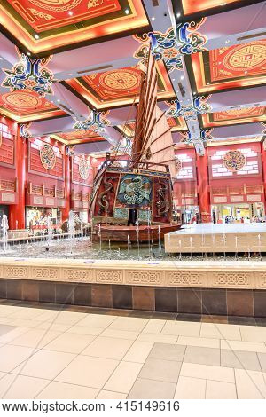 Ibn Battuta Mall, Dubai, United Arab Emirates, March 29, 2021, The Interior Of Ibn Battuta Mall Is O