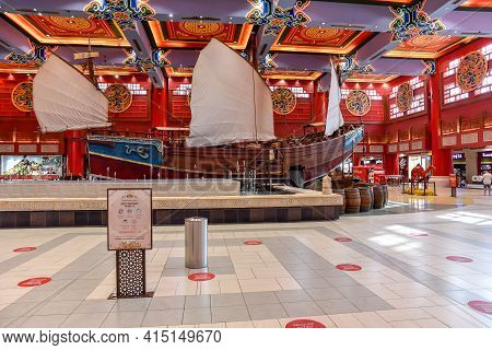 Ibn Battuta Mall, Dubai, United Arab Emirates, March 29, 2021, The Interior Of Ibn Battuta Mall Is O