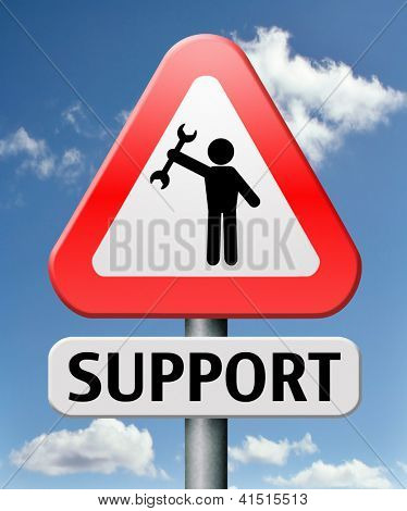 support of help desk online klant service of helpdesk en oproep center waarschuwing teken contactpersoon voor in