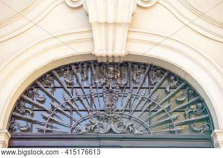 Elaborately Artfull Crafted Wrought Iron Work On Buildings In Germany, Bavaria