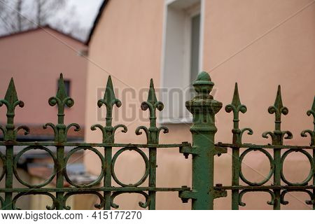 Elaborately Artfull Crafted Wrought Iron Work On Buildings In Germany, Bavaria
