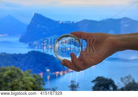 A Glass Lens Ball And Lake Lucerne In Horw - Schwendelberg