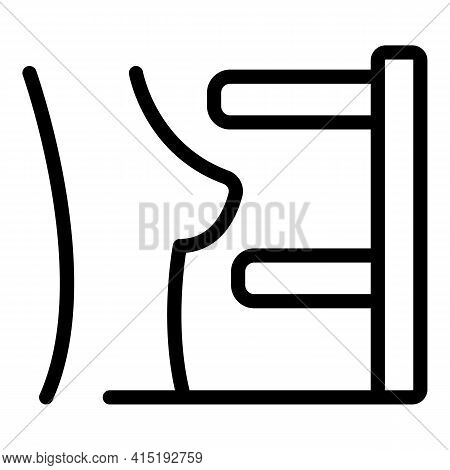 Mammogram Icon. Outline Mammogram Vector Icon For Web Design Isolated On White Background