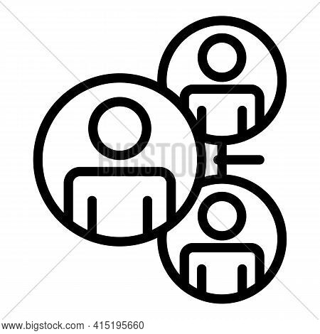 Project Team Icon. Outline Project Team Vector Icon For Web Design Isolated On White Background