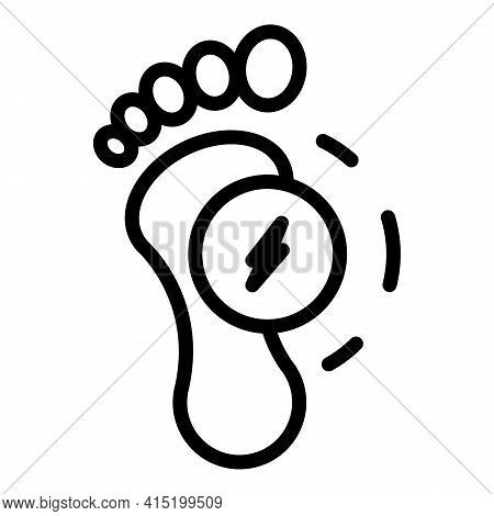 Foot Energy Icon. Outline Foot Energy Vector Icon For Web Design Isolated On White Background