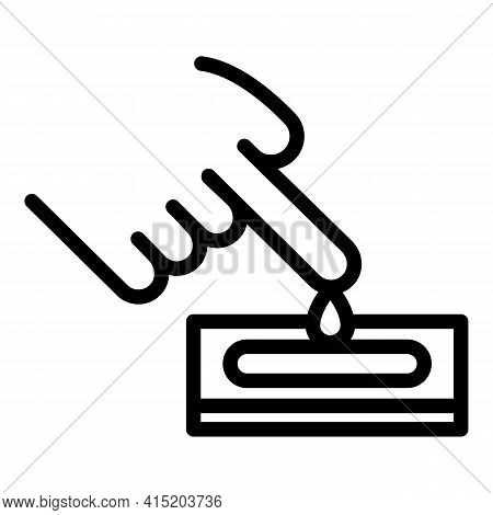 Covid Test Finger Blood Icon. Outline Covid Test Finger Blood Vector Icon For Web Design Isolated On