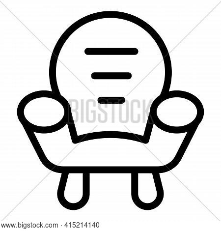 Soft Armchair Icon. Outline Soft Armchair Vector Icon For Web Design Isolated On White Background