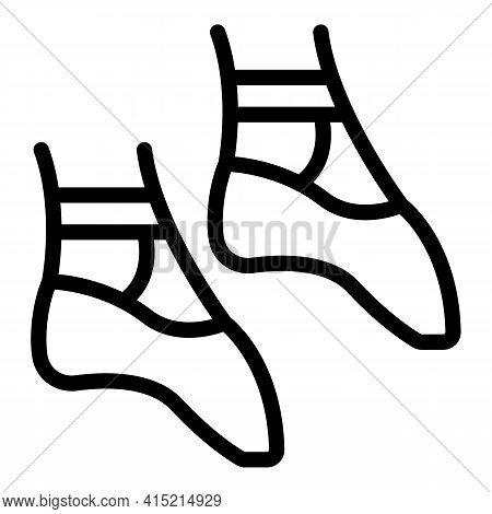 Ballerina Shoes Icon. Outline Ballerina Shoes Vector Icon For Web Design Isolated On White Backgroun