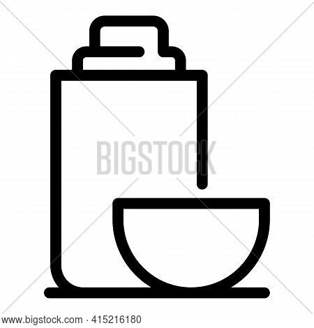 Vacuum Flask Icon. Outline Vacuum Flask Vector Icon For Web Design Isolated On White Background