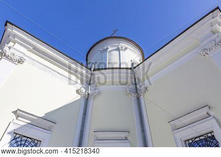 Facade Of The Church Of The Nativity Of The Virgin. Marfino, Russian Federation