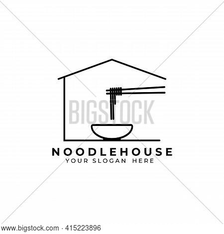 Noodle Logo Vector Illustration Design, Noodle House