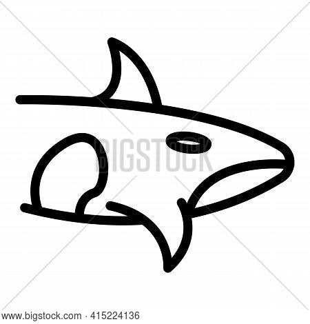 Orca Killer Whale Icon. Outline Orca Killer Whale Vector Icon For Web Design Isolated On White Backg