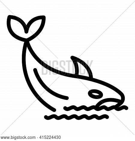 Dolphin Killer Icon. Outline Dolphin Killer Vector Icon For Web Design Isolated On White Background