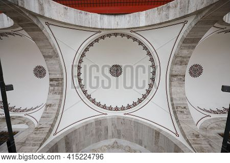 Istanbul, Turkey - March 03, 2021: Mihrimah Sultan Mosque In Edirnekapi District. Mosque Was Built I