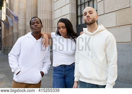 White simple apparel street style men and women's clothing outdoor shoot